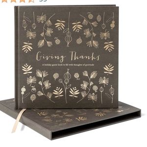 NEW Giving thanks, a holiday guestbook thoughts of gratitude